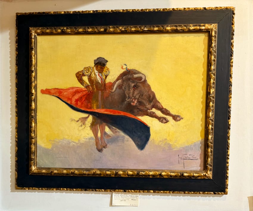 Jose Gonzalez de la Pena Bullfight painting