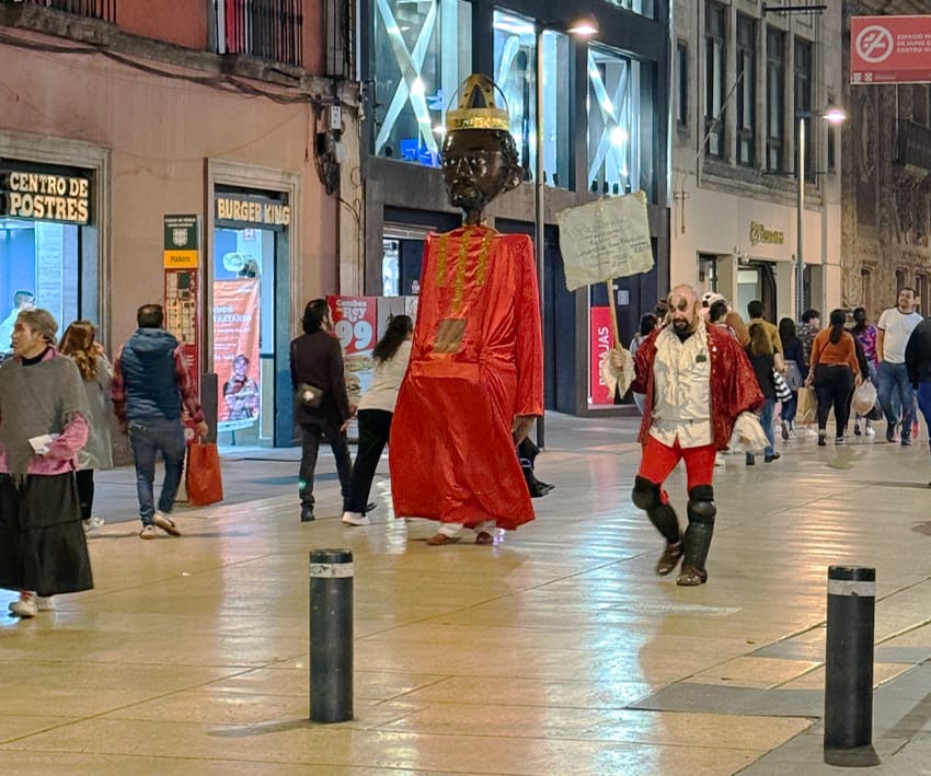 mojiganga King character in Mexico City CDMX