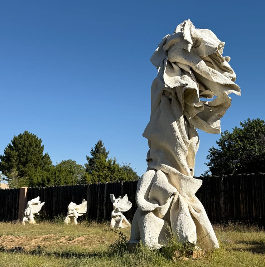 Abstract sculptures as seen on Old Santa Fe Trail.