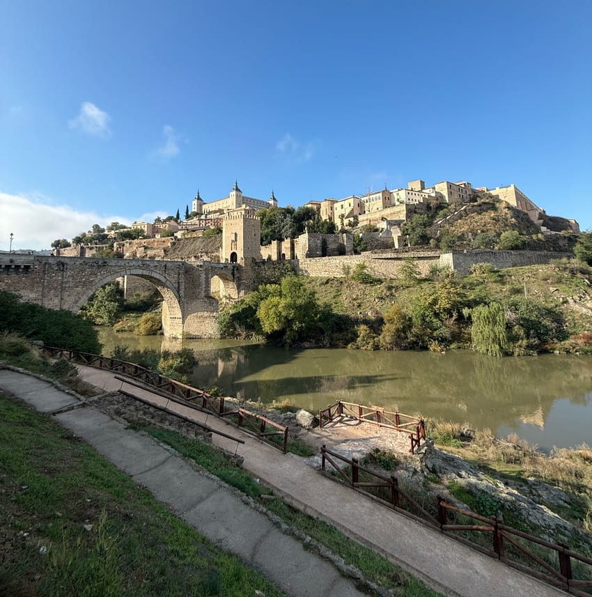 My photographic view of Toledo, Spain and the Alcantara Bridge, built by the Romans circa 104-106 AD.
