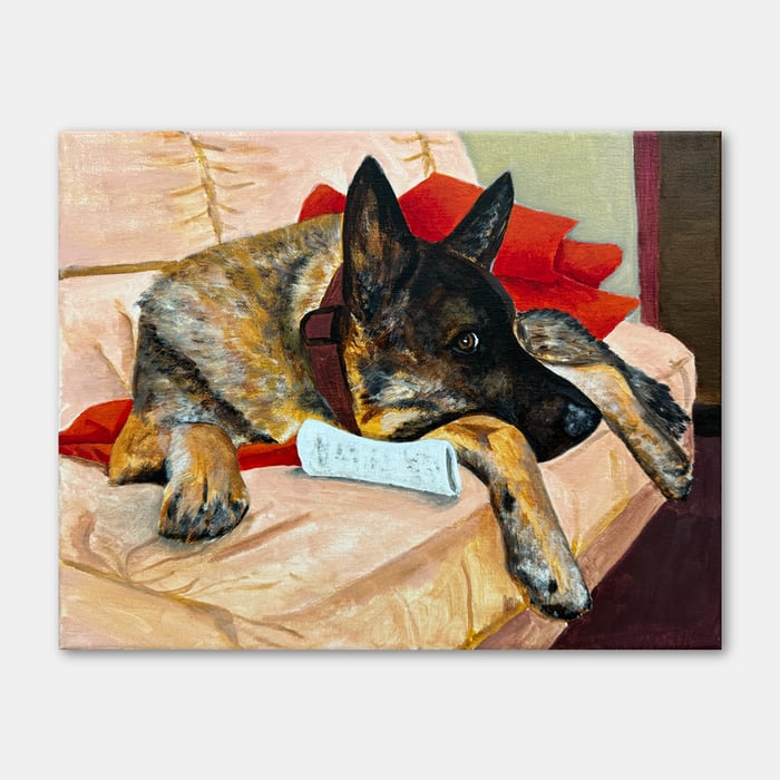 pet portrait acrylic on canvas painting by artist Mark McKinney